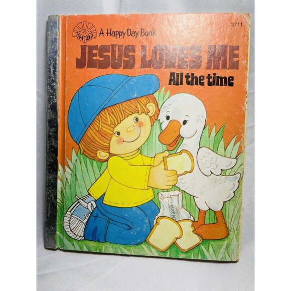 Jesus Loves Me All The Time, A Happy Day Book Vintage Children's Hardcover - Picture 1 of 12